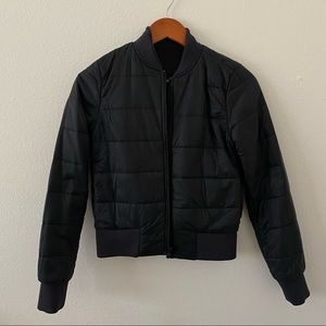 Black Athletic Bomber Jacket